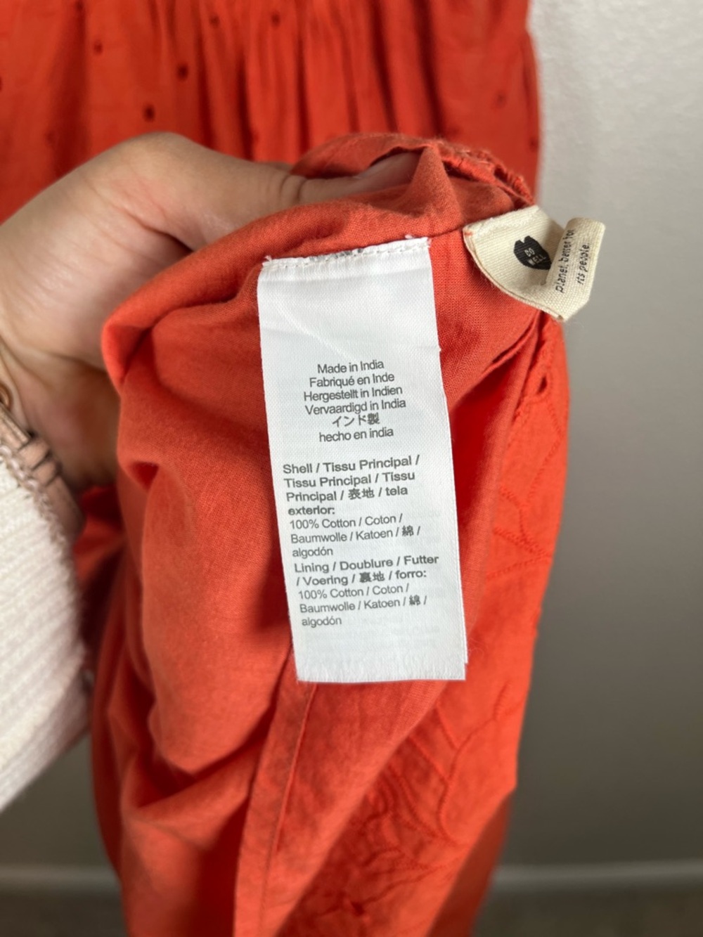 Madewell Eyelet Summertime Cami Midi Dress Rusted Clay Orange SM - Picture 9 of 12